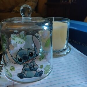 Stitch Glass Dome with Candle